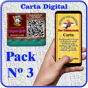 carta menú pack 3