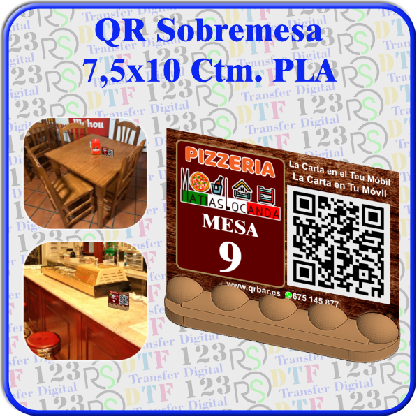 qr sobremesa 7,5x10 ctm. pla qr sobremesa 7,5x10 ctm. pla